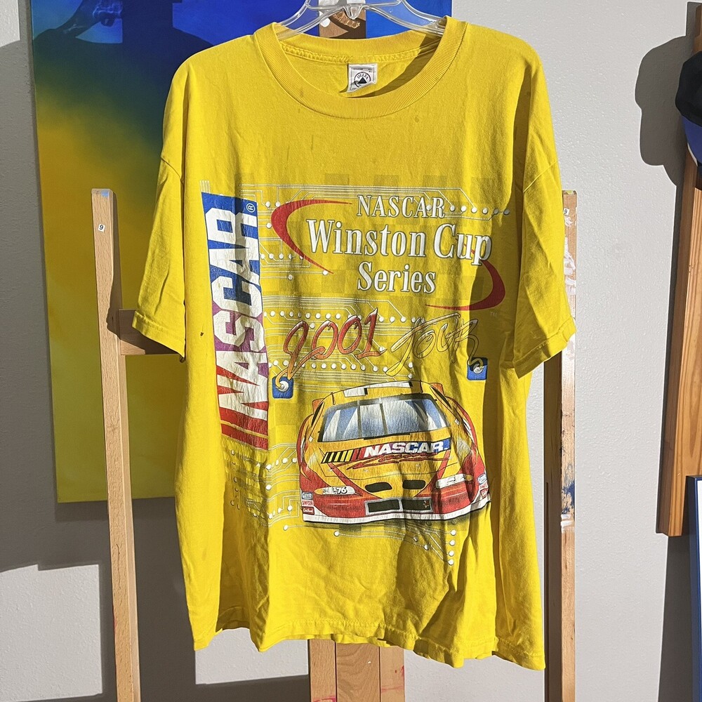 Nascar Winston Cup Series T Shirt XL 2001 Schedule Shell Motorsports Racing Car